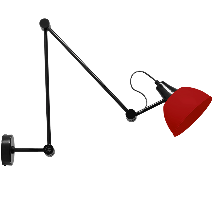 AIDA WALL AND CEILING ADJUSTABLE ARM LIGHT SHADE RED WINE - DYKE & DEAN