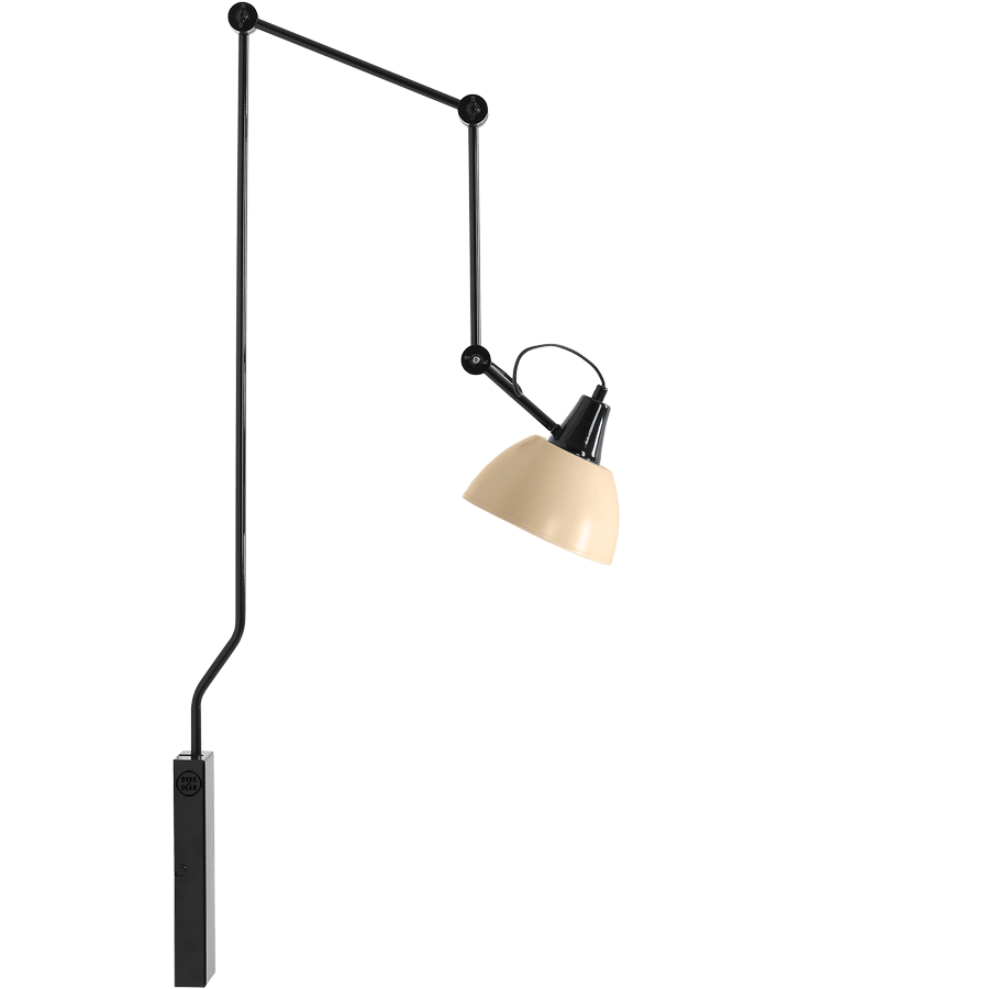 AIDA WALL AND CEILING LONG ADJUSTABLE ARM LIGHT SHADE BEIGE - DYKE & DEAN