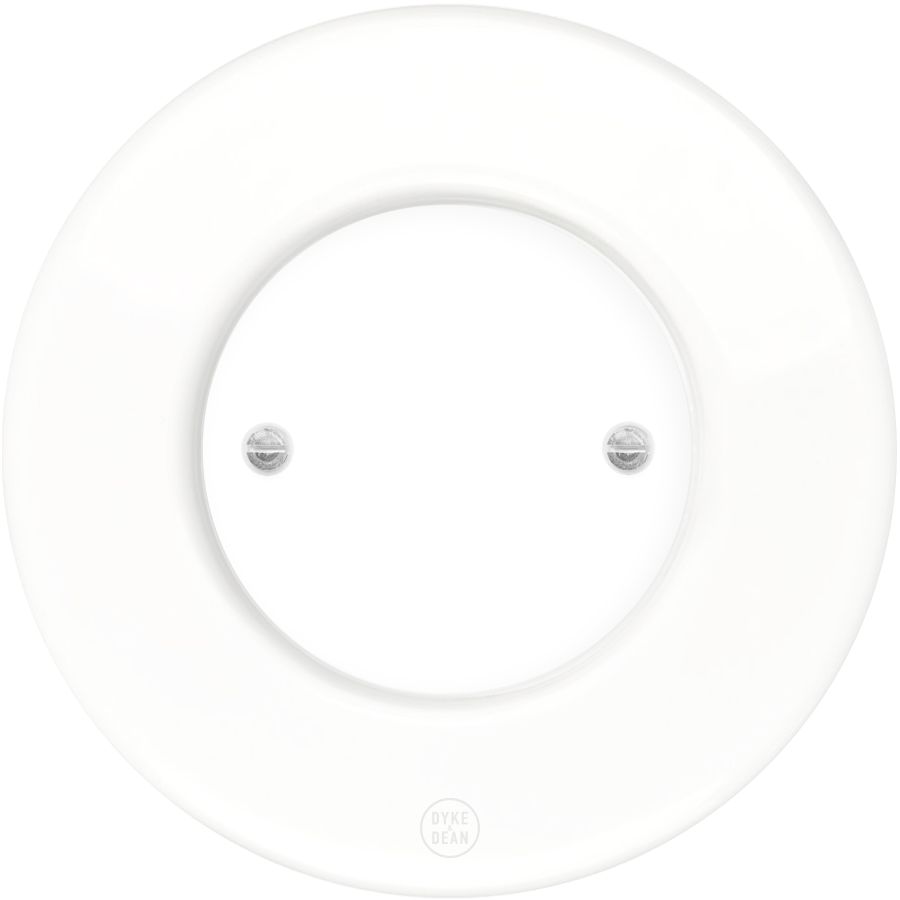 CLASSIC PORCELAIN WALL END PLUG WHITE SOCKET DYKE & DEAN