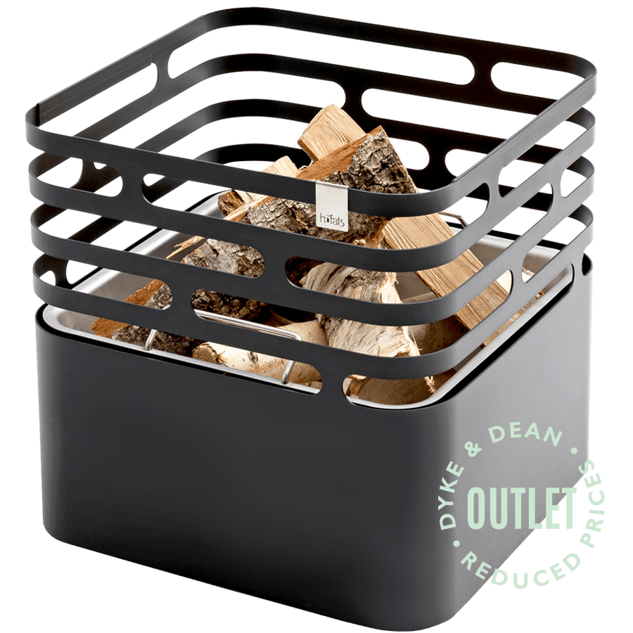 CUBE FIRE BASKET GRILL BLACK Churrasco FERRO FUNDIDO