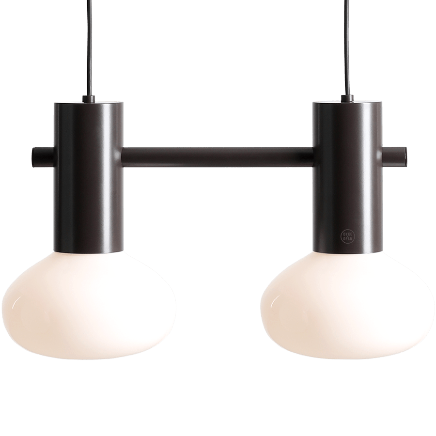 FLO SUSPENSION PENDANT 2 OPAL GLASS LIGHT MOKKA - DYKE & DEAN