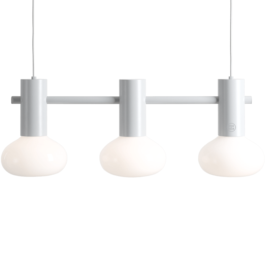 FLO SUSPENSION PENDANT 3 OPAL GLASS LIGHT GREY - DYKE & DEAN