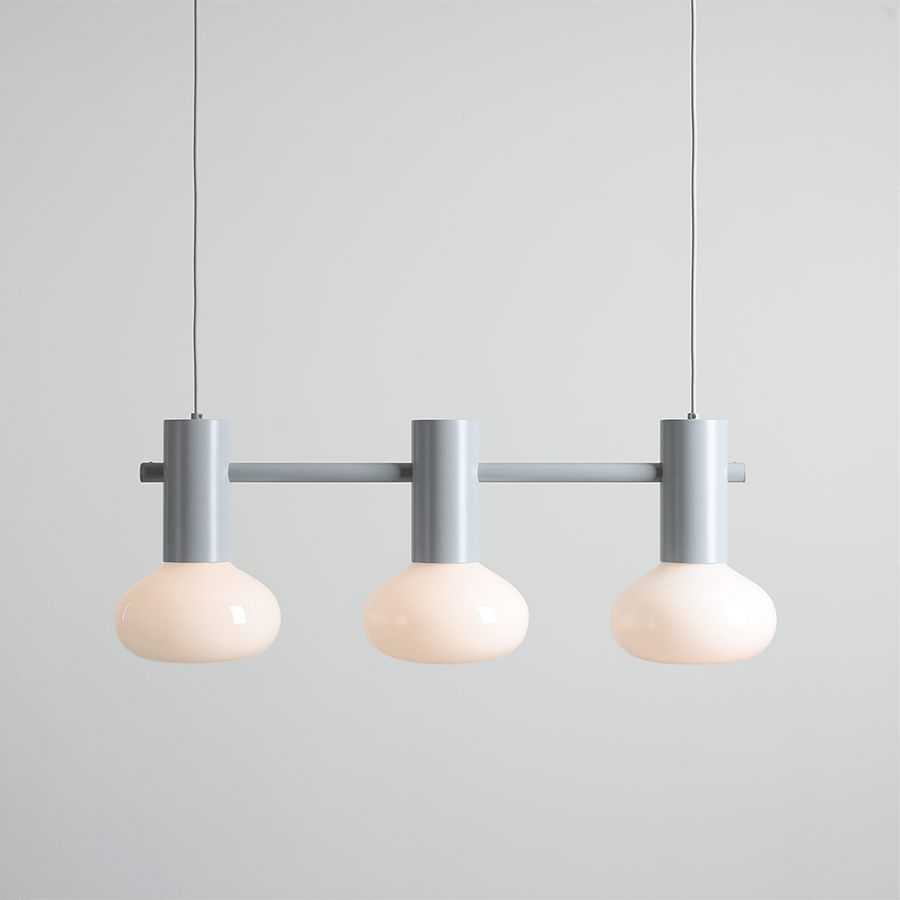 FLO SUSPENSION PENDANT 3 OPAL GLASS LIGHT GREY - DYKE & DEAN