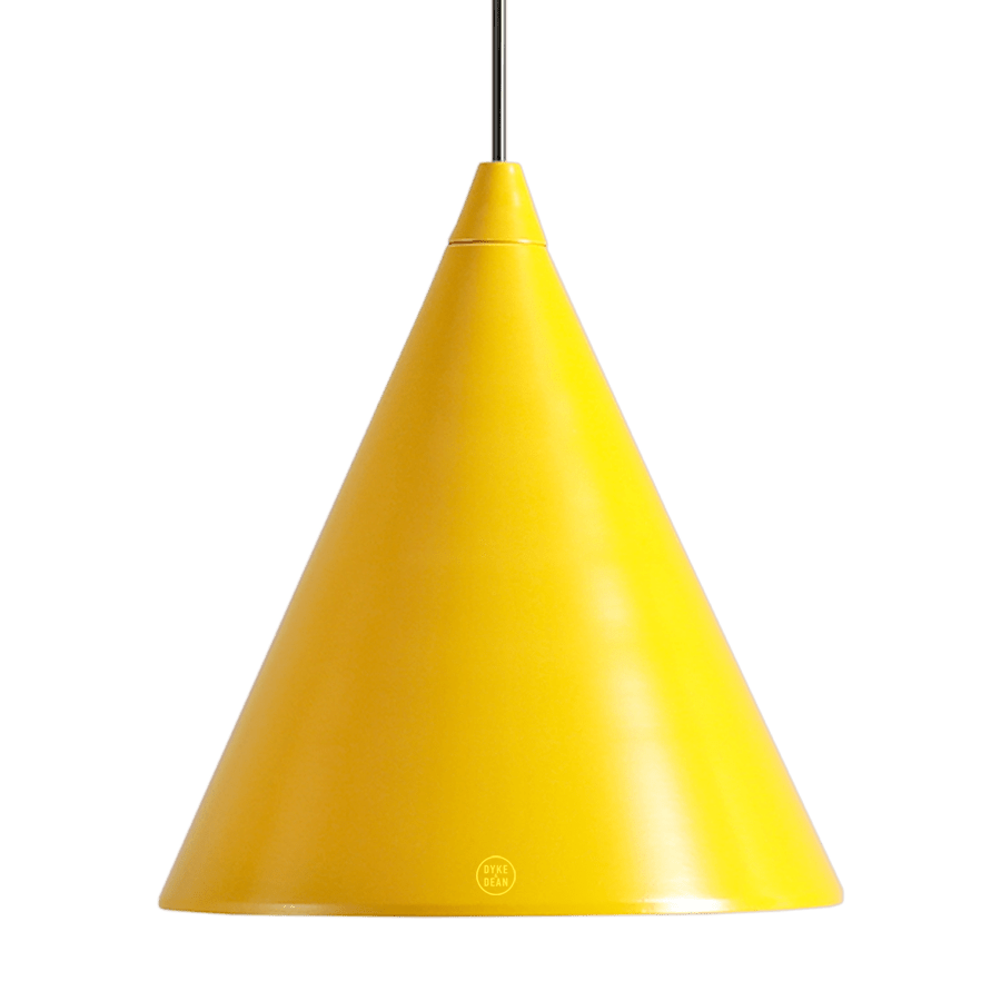 FORM CONE PENDANT SHADE LIGHT MUSTARD DYKE & DEAN