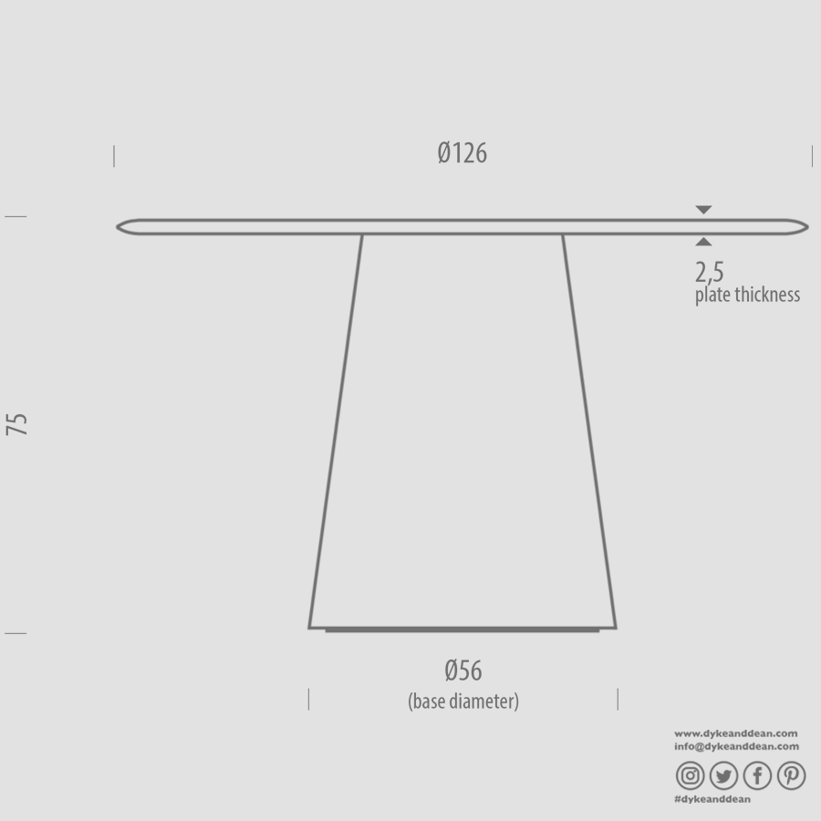 GAZZDA ROUND MUSHROOM DINING TABLE WALNUT - DYKE & DEAN