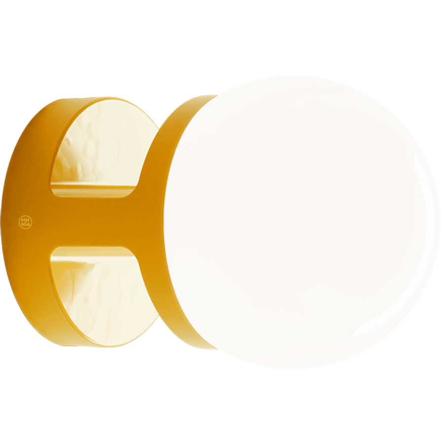 HABEA CERAMIC WALL SCONCE LIGHT OPAL GLASS - DYKE & DEAN