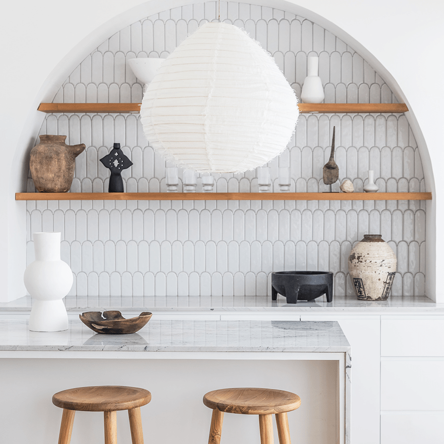LONG BAO LINEN LIGHT SHADE LARGE - DYKE & DEAN