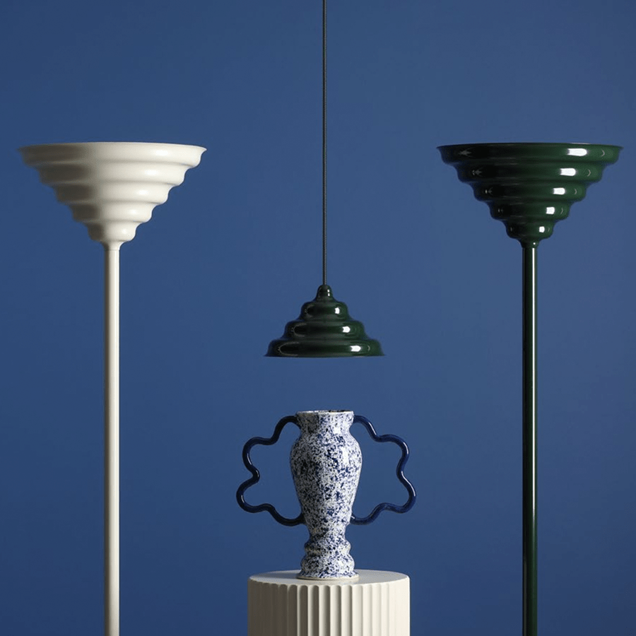 WAVE HANGING PENDANT LIGHT DEEP GREEN L - DYKE & DEAN