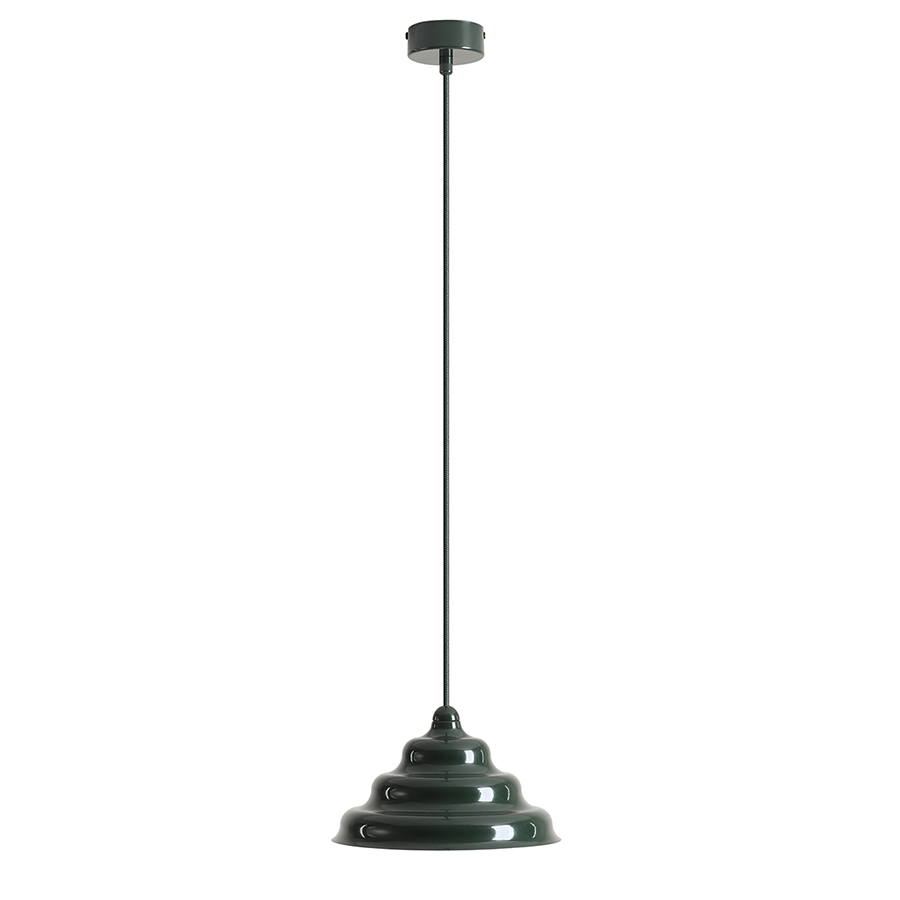 WAVE HANGING PENDANT LIGHT DEEP GREEN M - DYKE & DEAN