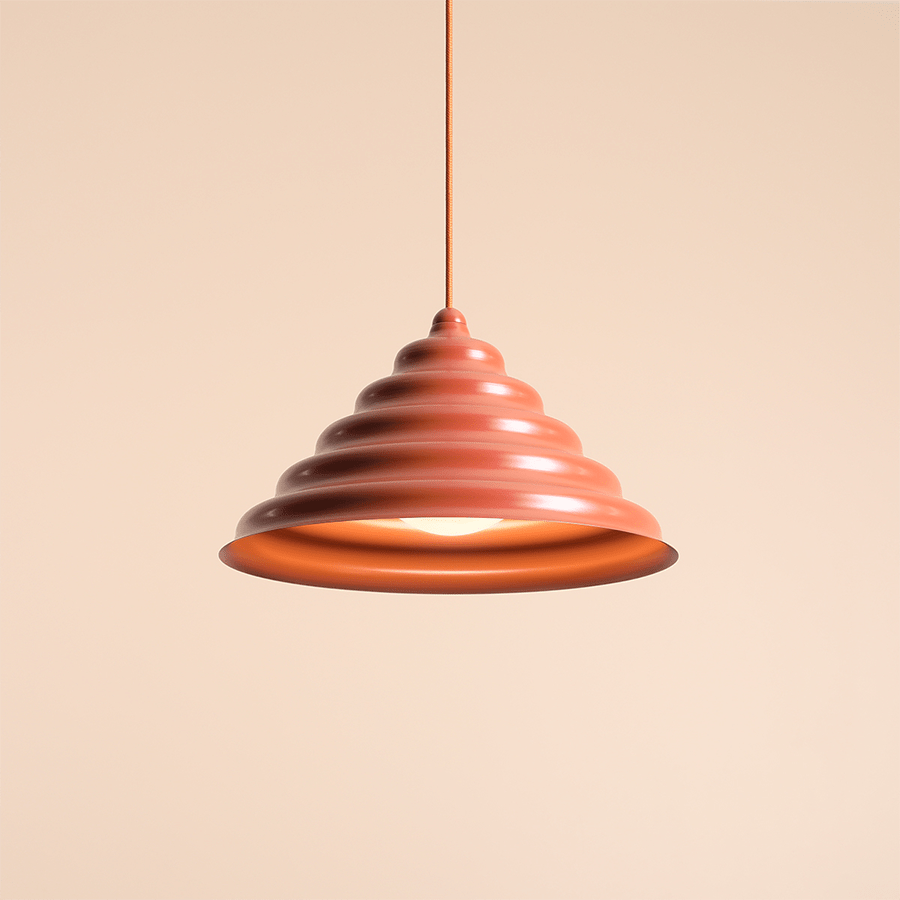 WAVE HANGING PENDANT LIGHT RED L - DYKE & DEAN