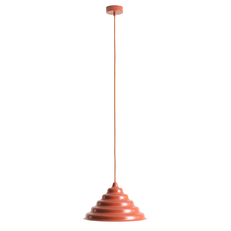 WAVE HANGING PENDANT LIGHT RED L - DYKE & DEAN