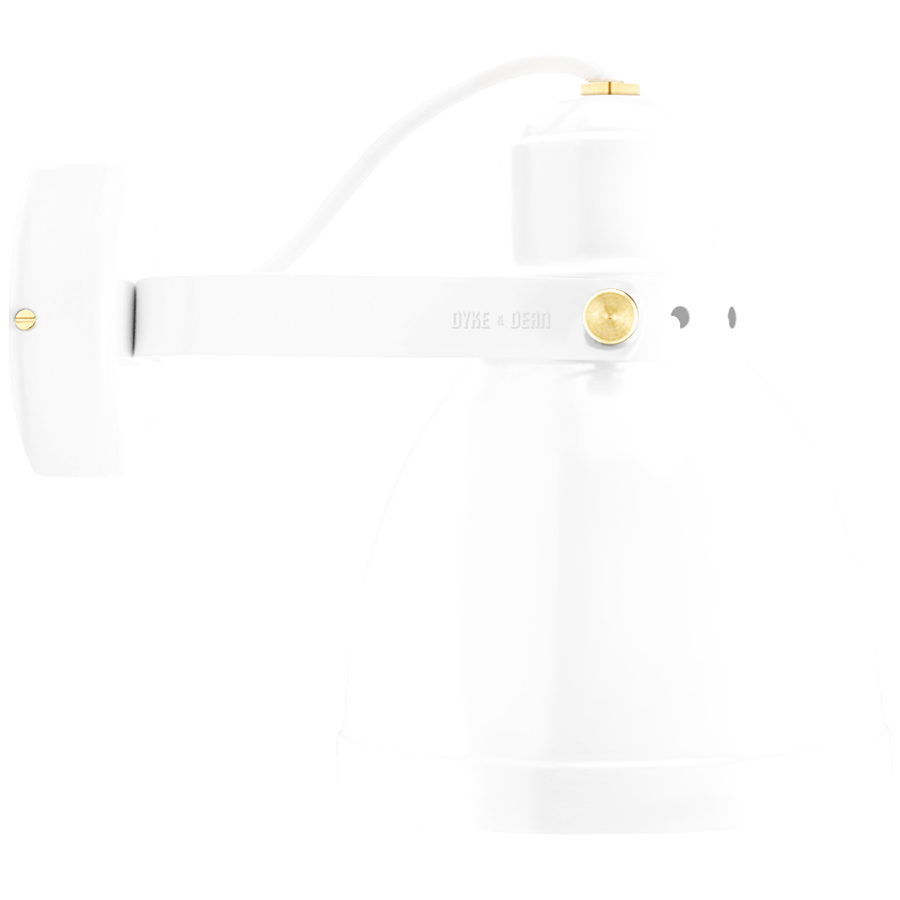 BAUHAUS WALL LAMP LARGE WHITE DYKE DEAN
