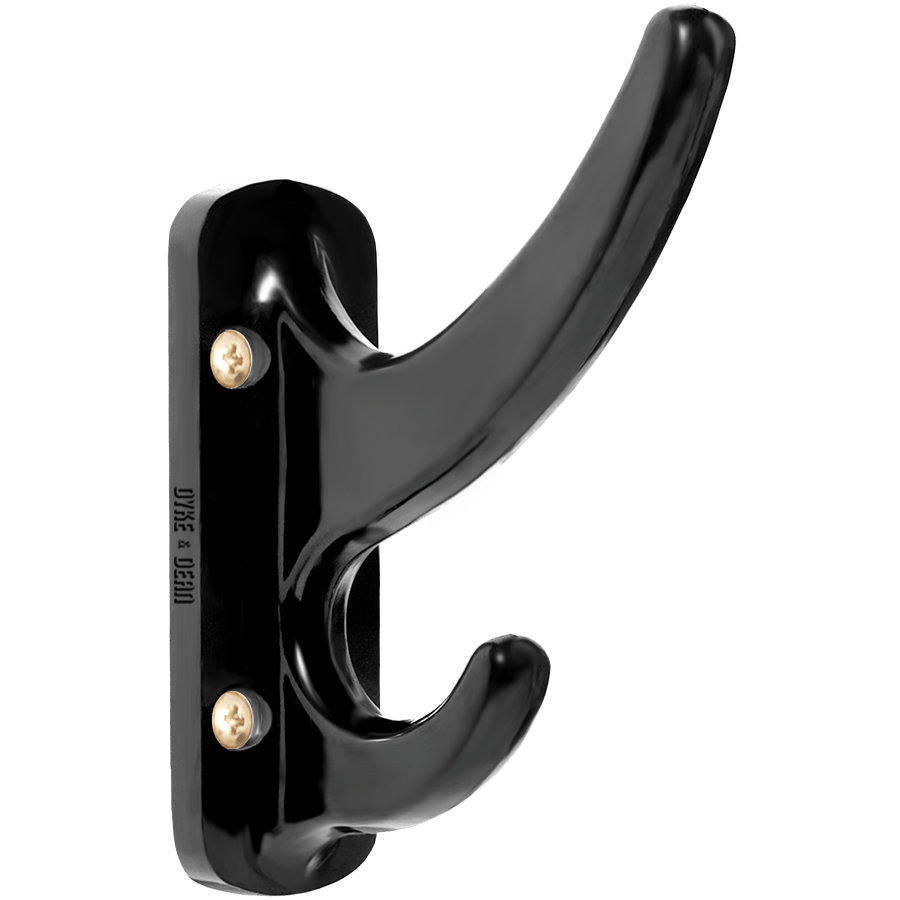 Black double wall hook hotsell