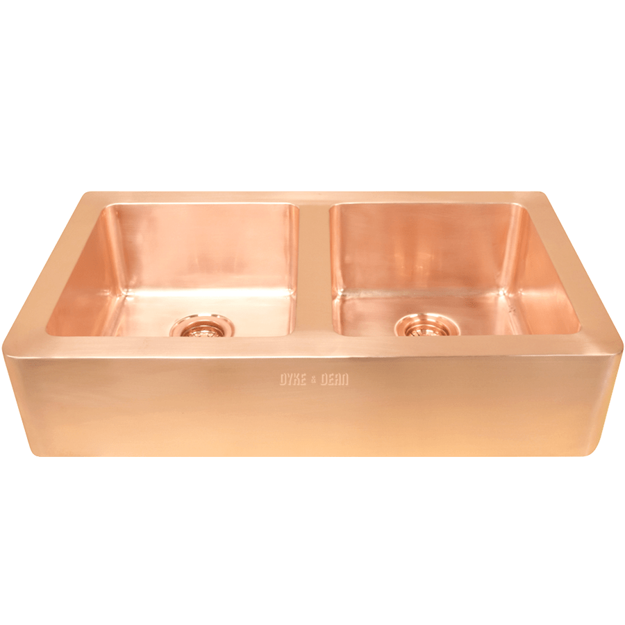 BRUSHED COPPER DOUBLE SINK DYKE & DEAN