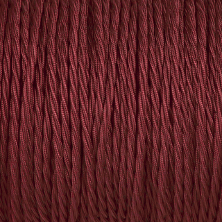 BURGUNDY TWISTED FABRIC CABLE - DYKE & DEAN