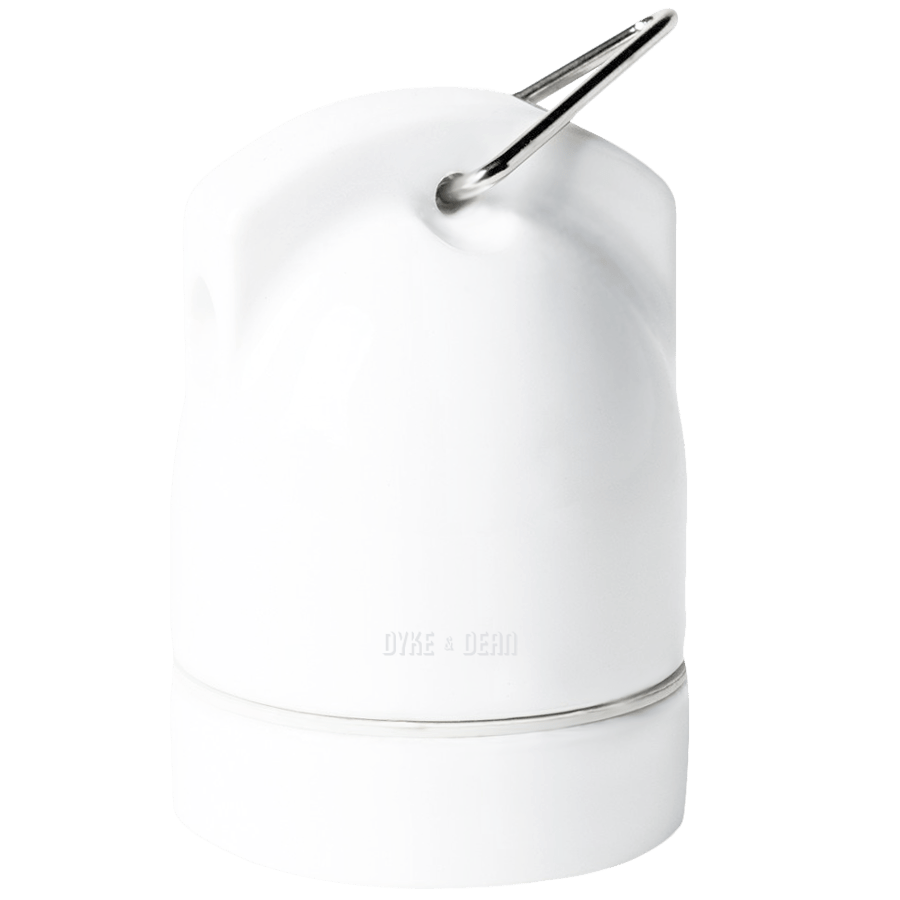 CERAMIC WHITE FESTOON E27 SCREW BULB HOLDER