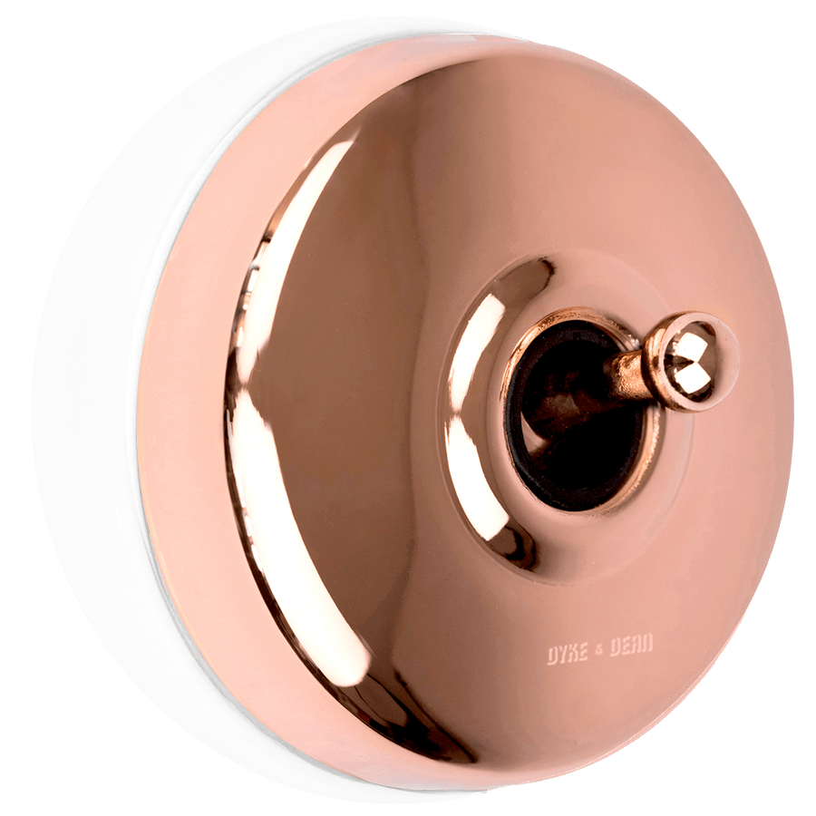 Rose gold wall light with switch deals
