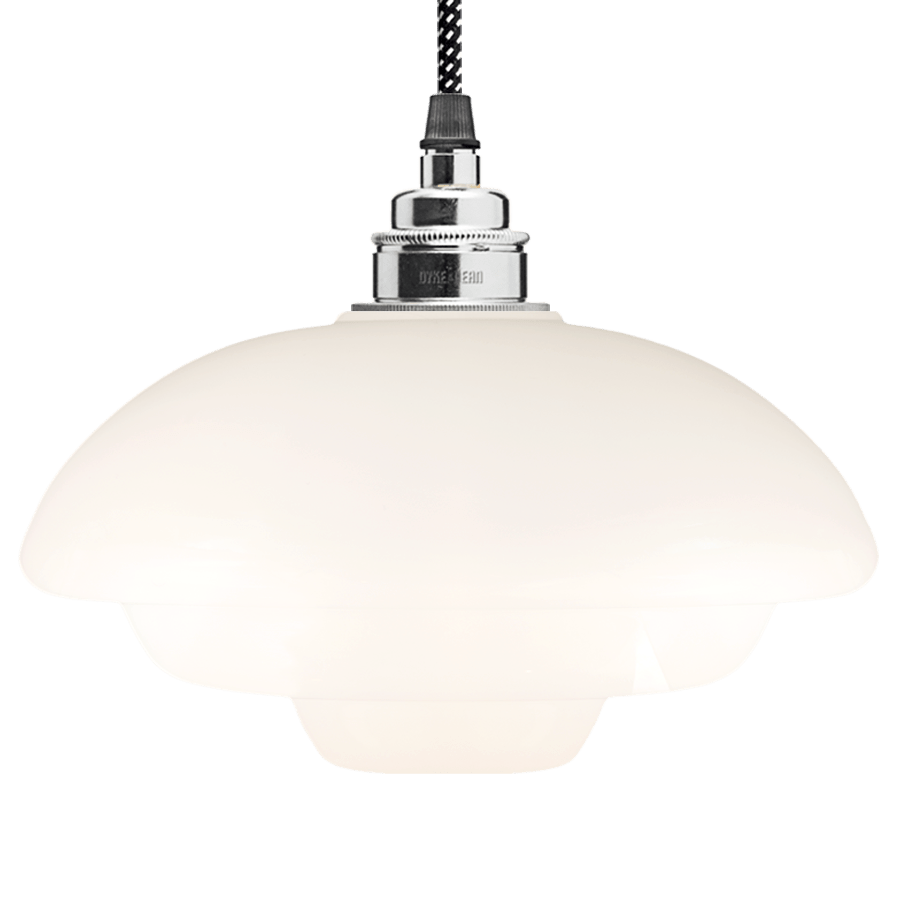 DECO OPALINE GLASS LAMP SHADE DYKE DEAN