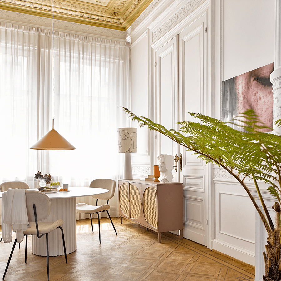 HKLIVING PILLAR DINING TABLE ROUND - DYKE & DEAN