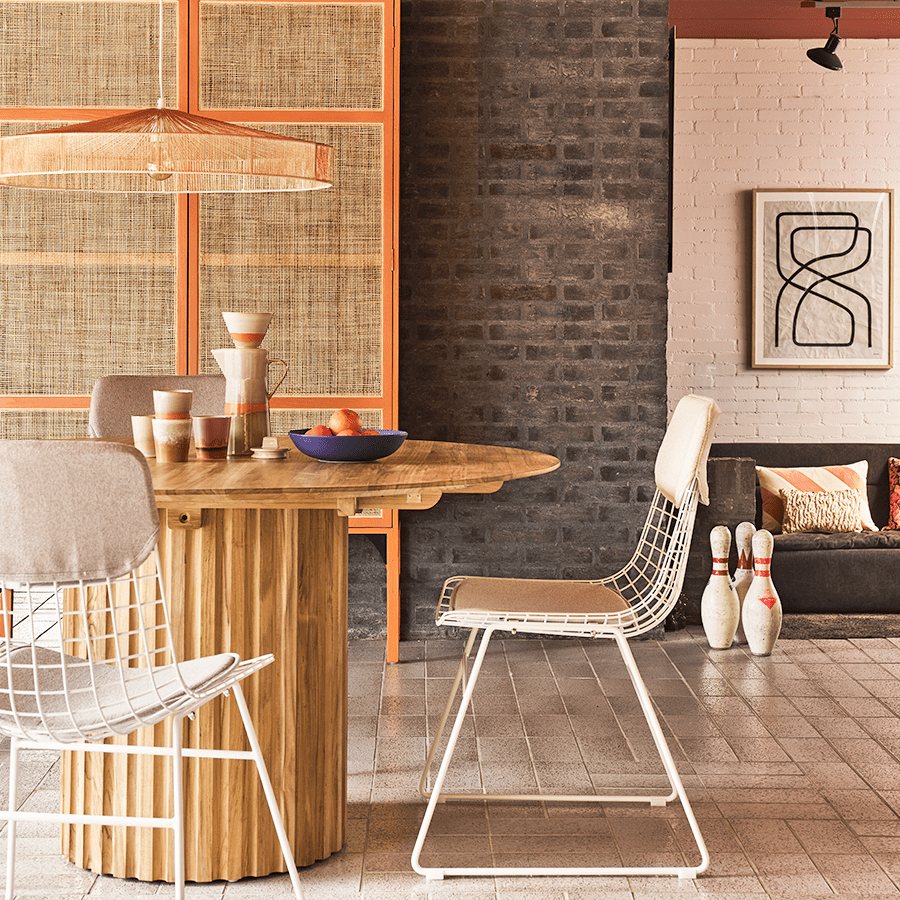 HKLIVING PILLAR DINING TABLE ROUND - DYKE & DEAN