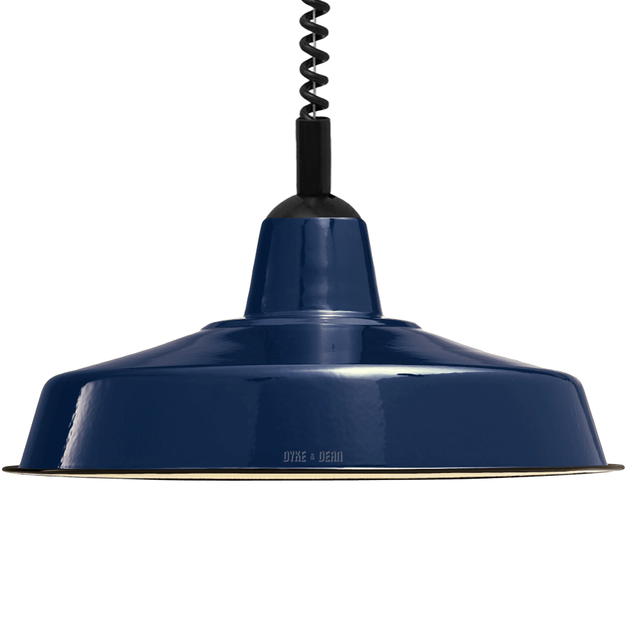 Blue enamel pendant light deals