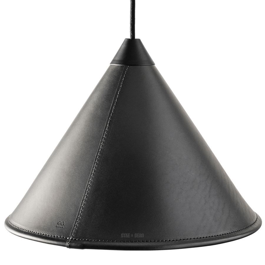 LEATHER CONE LAMP BLACK DYKE DEAN