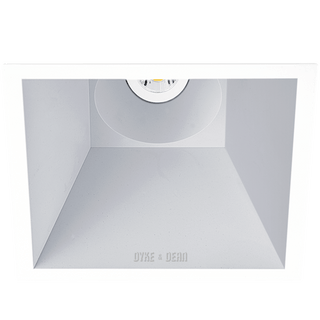 LEX ECO CEILING RECESSED LIGHTS SQUARE WHITE GOLD - DYKE & DEAN