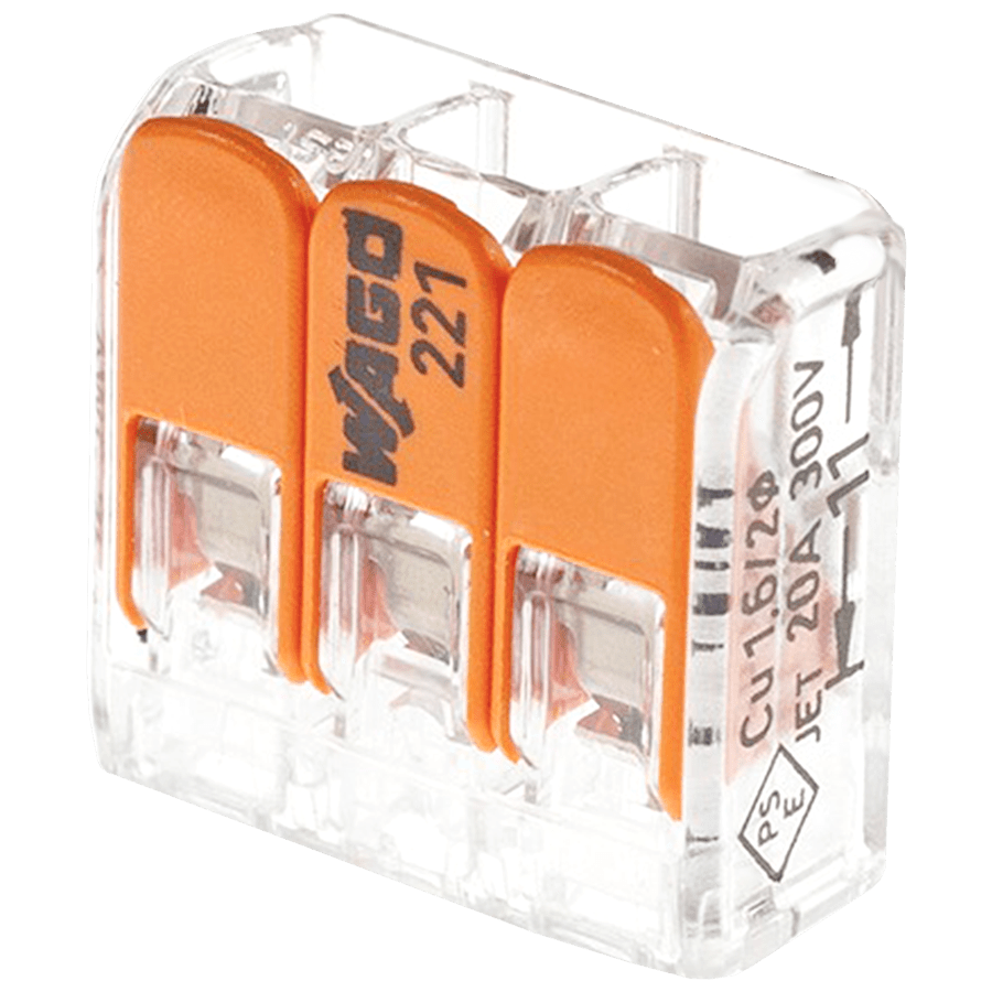 WAGO 221 TERMINAL BLOCK 3 CONNECTOR DYKE & DEAN