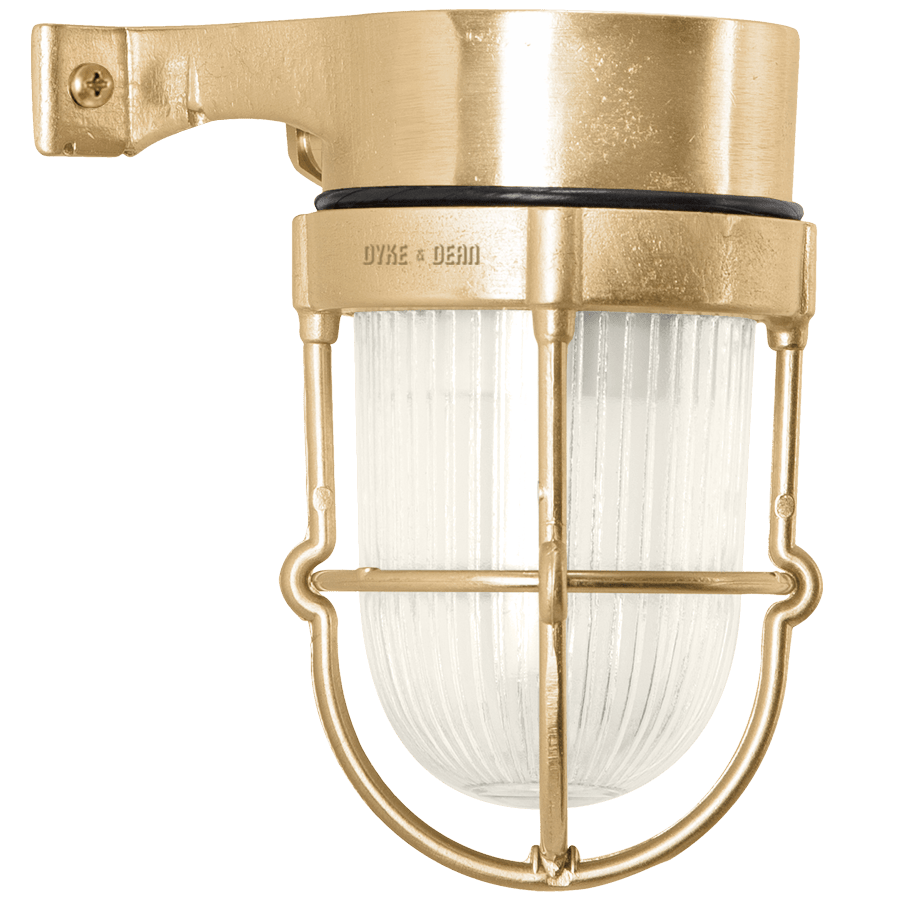 WALL ARM BRASS BULKHEAD LAMP - DYKE & DEAN
