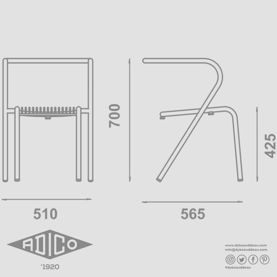 5008 OSAKA ADICO STACKING CHAIR - DYKE & DEAN