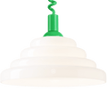 70s OPALINE RETRACTABLE CORD LIGHT - DYKE & DEAN