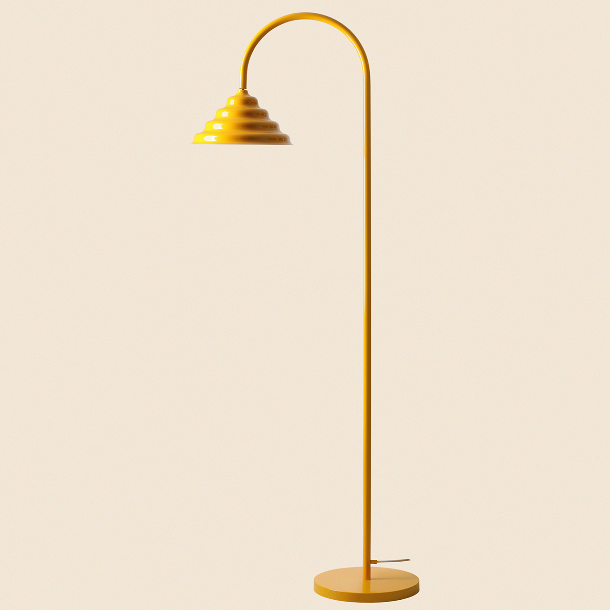 WAVE ARCH LIGHT FLOOR LAMP YELLOW