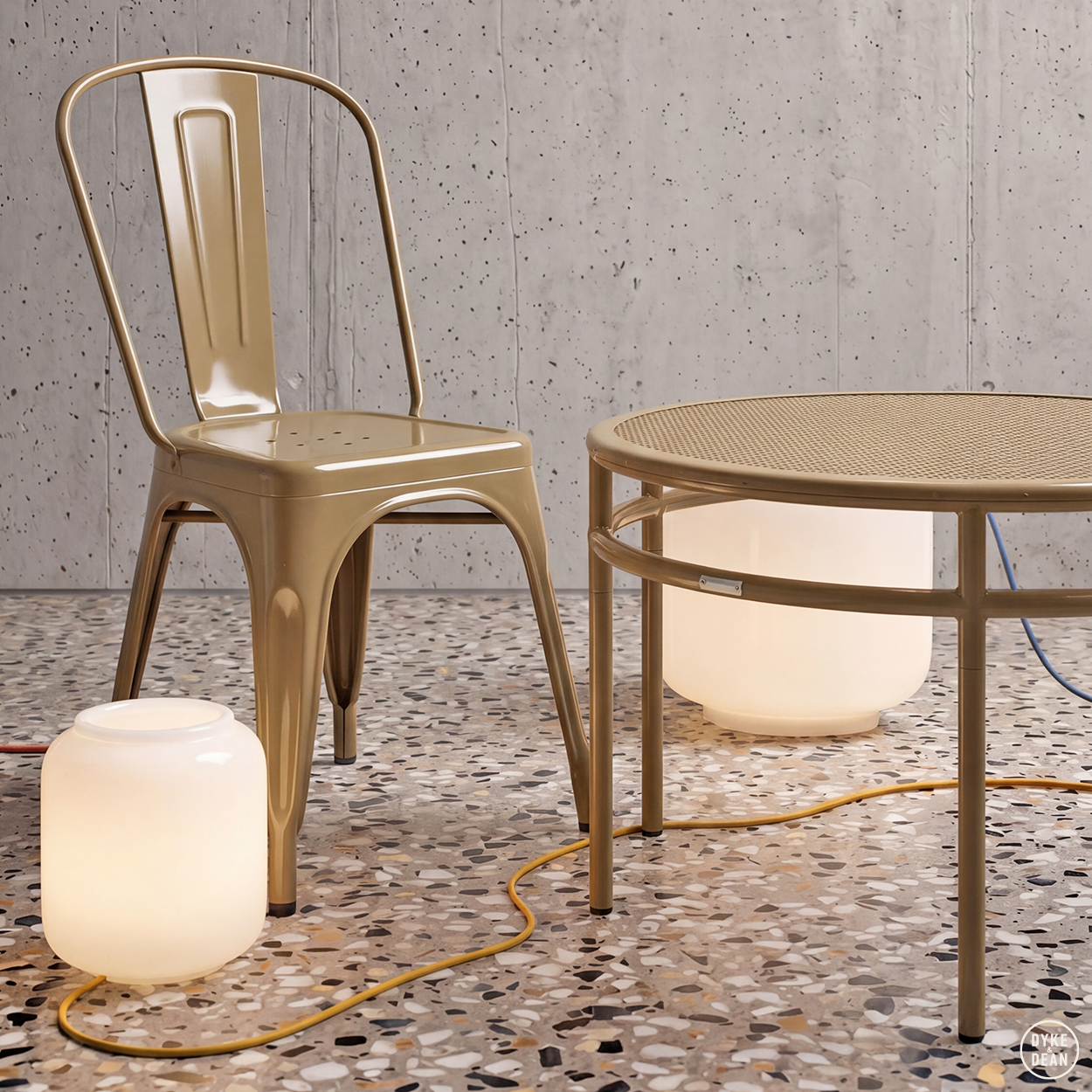 FLASK YELLOW TABLE & FLOOR GLASS LIGHT