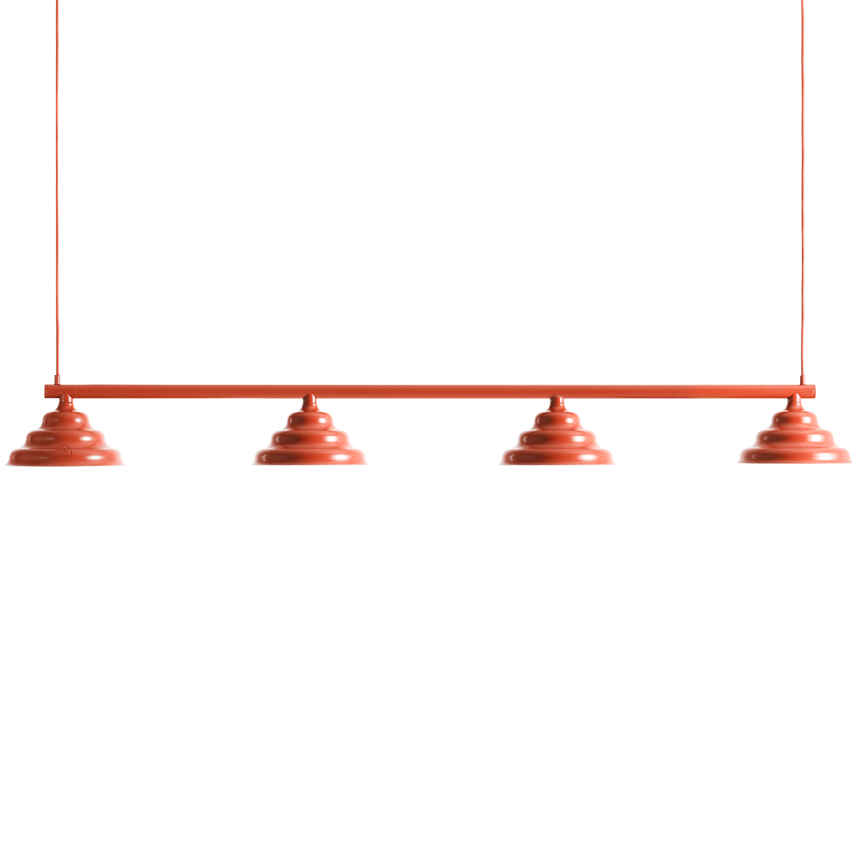 WAVE SUSPENSION BAR PENDANT 4 LIGHT RED