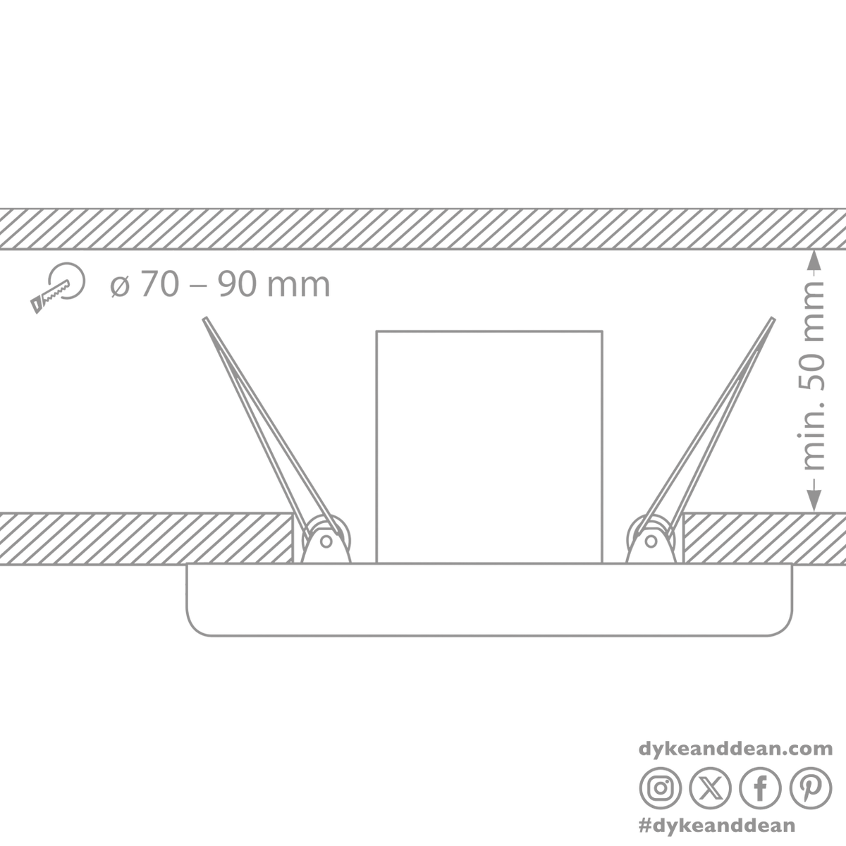 CERAMIC WALL E27 RECESSED LIGHT BLACK