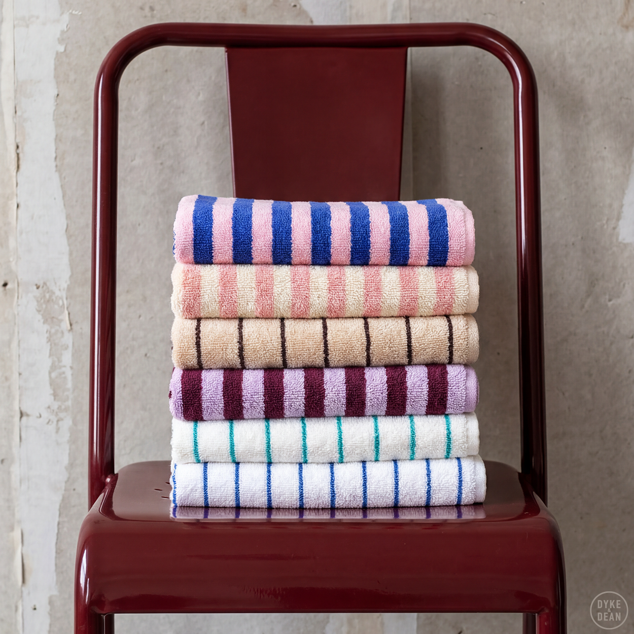 NARAM BATH TOWELS WINE & LAVENDER BLUE
