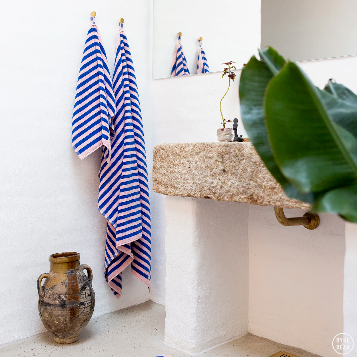 NARAM BATH TOWELS DAZZLING BLUE & ROSE
