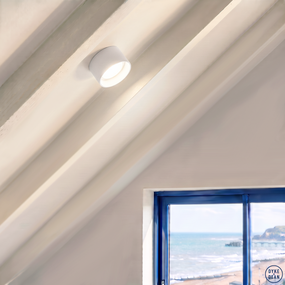 Ceiling puck light white