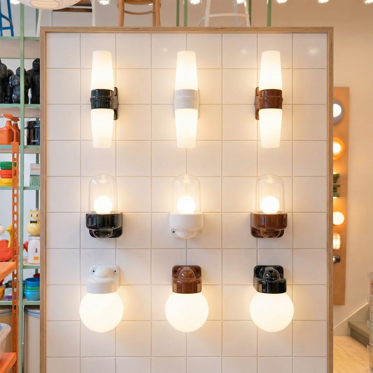 WHITE CLEAR PORCELAIN WATERPROOF SAUNA WALL LIGHT