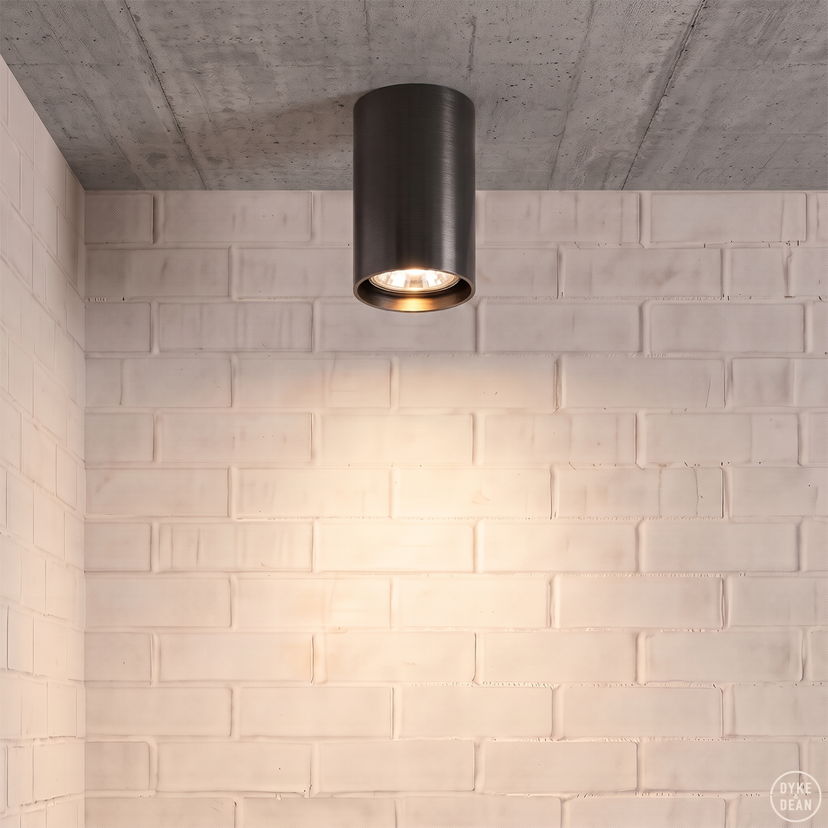 Ceiling cylinder spot lamp gun metal