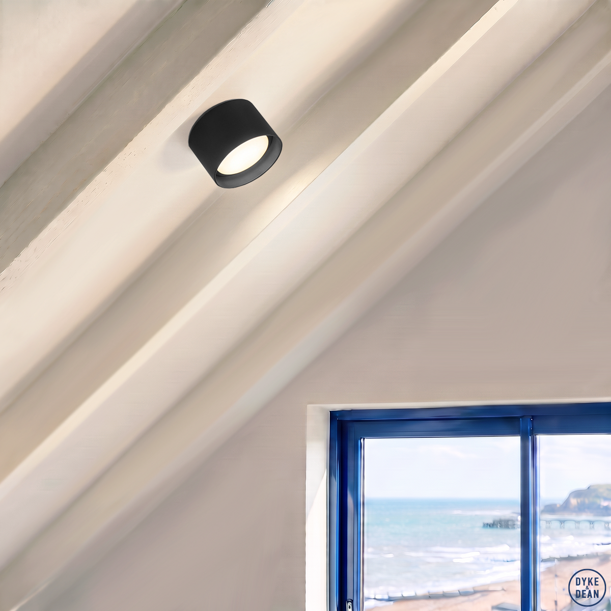 Ceiling puck light black