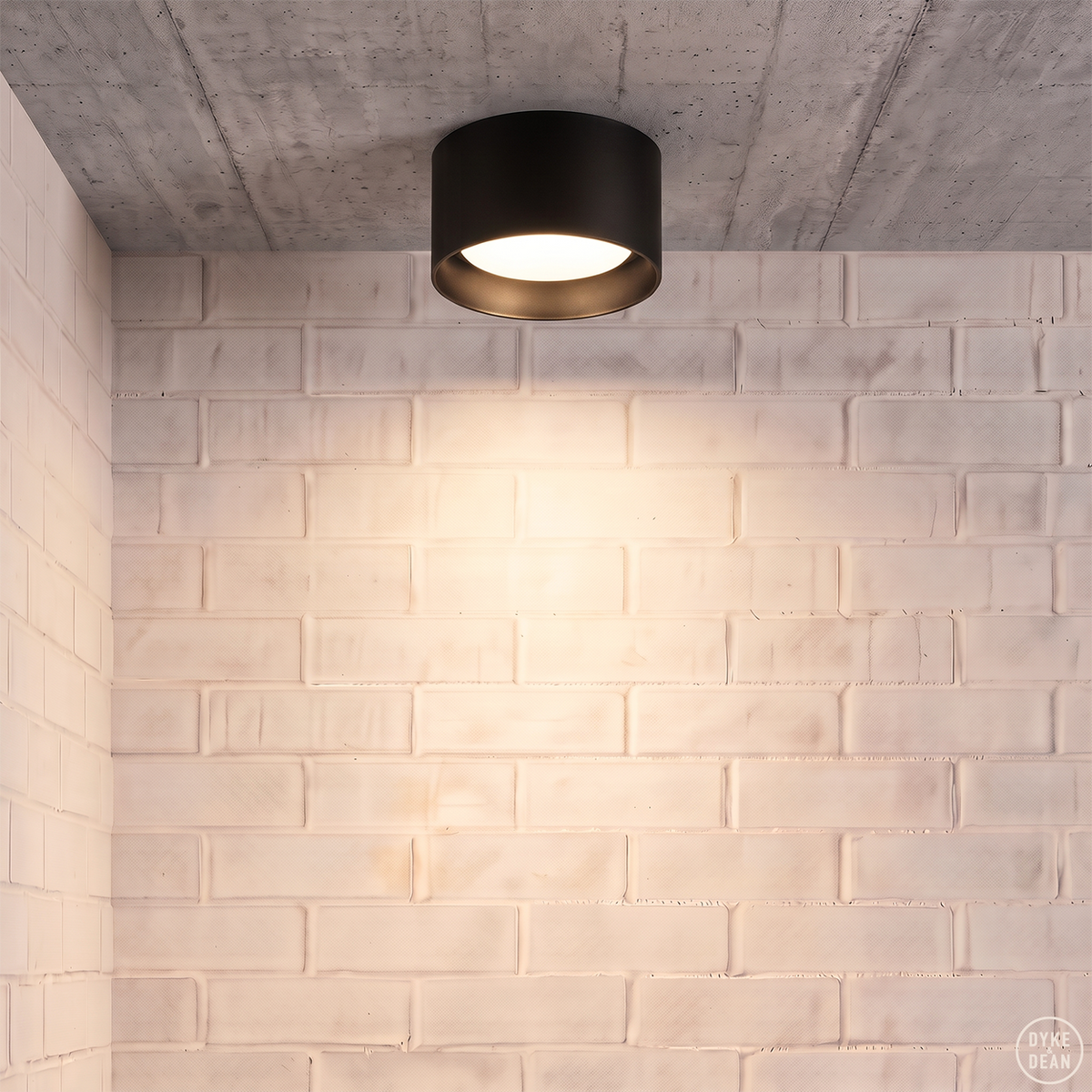 Ceiling puck light black