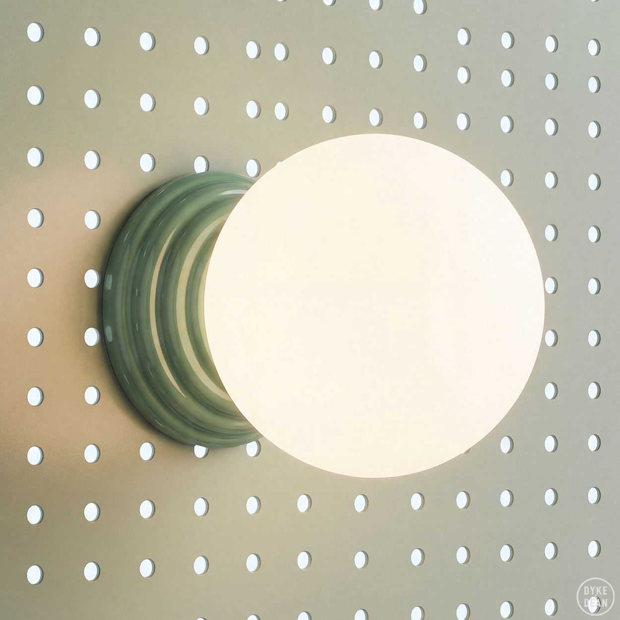 MOSS GREEN CERAMIC SCONCE WATERPROOF OPAL GLOBE WALL LIGHT