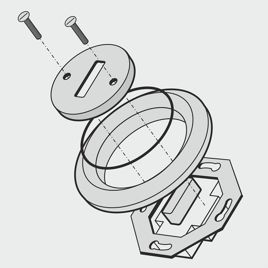 PORCELAIN WALL LIGHT SWITCH CARROT SLIM BUTTON