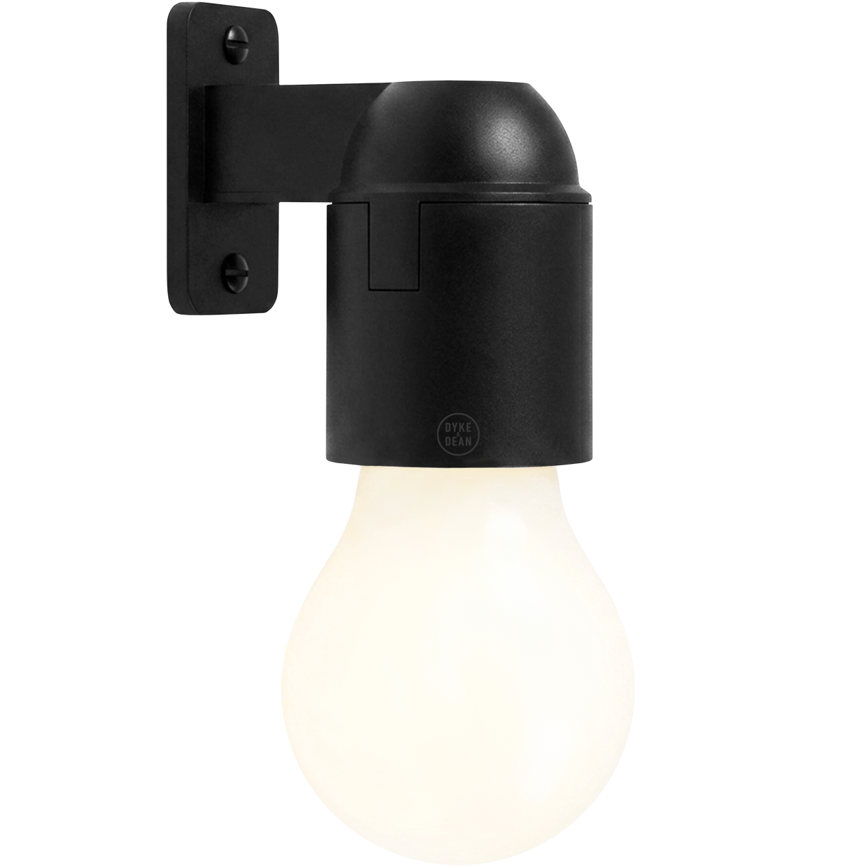 E27 SCHWARZE WANDLAMPE MIT RECHTEM ARM