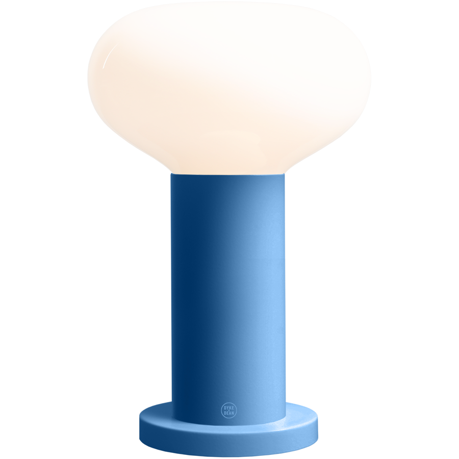 FLO OPAL GLASS ORB SMALL TABLE LIGHT BLUE
