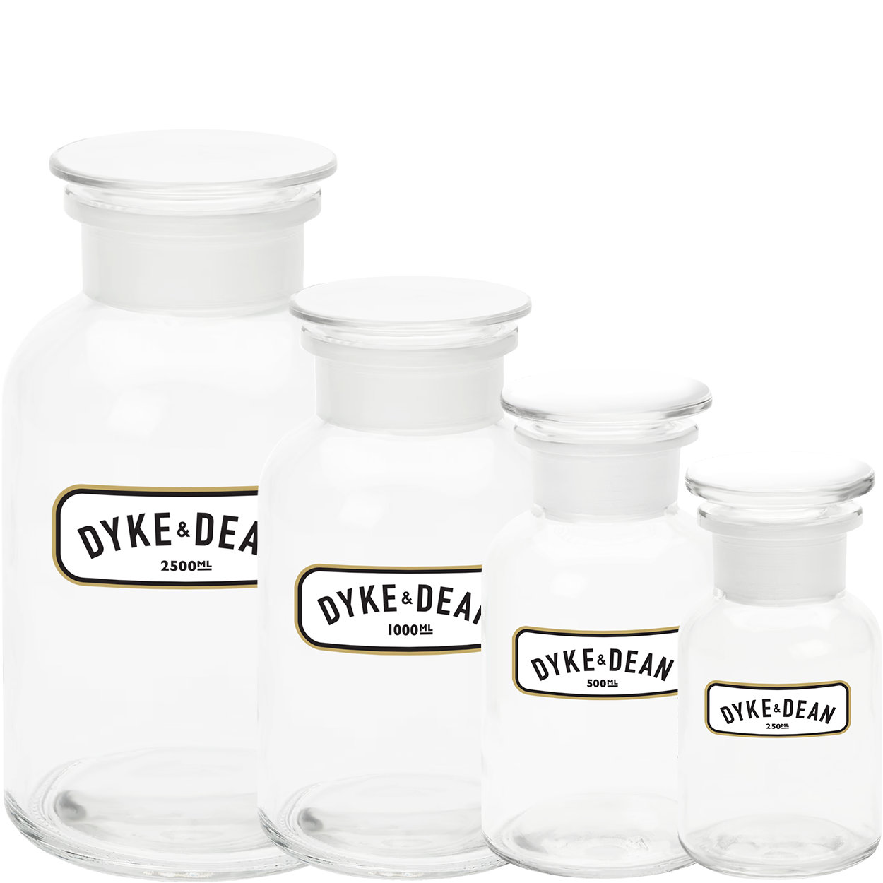 DYKE & DEAN APOTHECARY JAR CLEAR GLASS 500ML