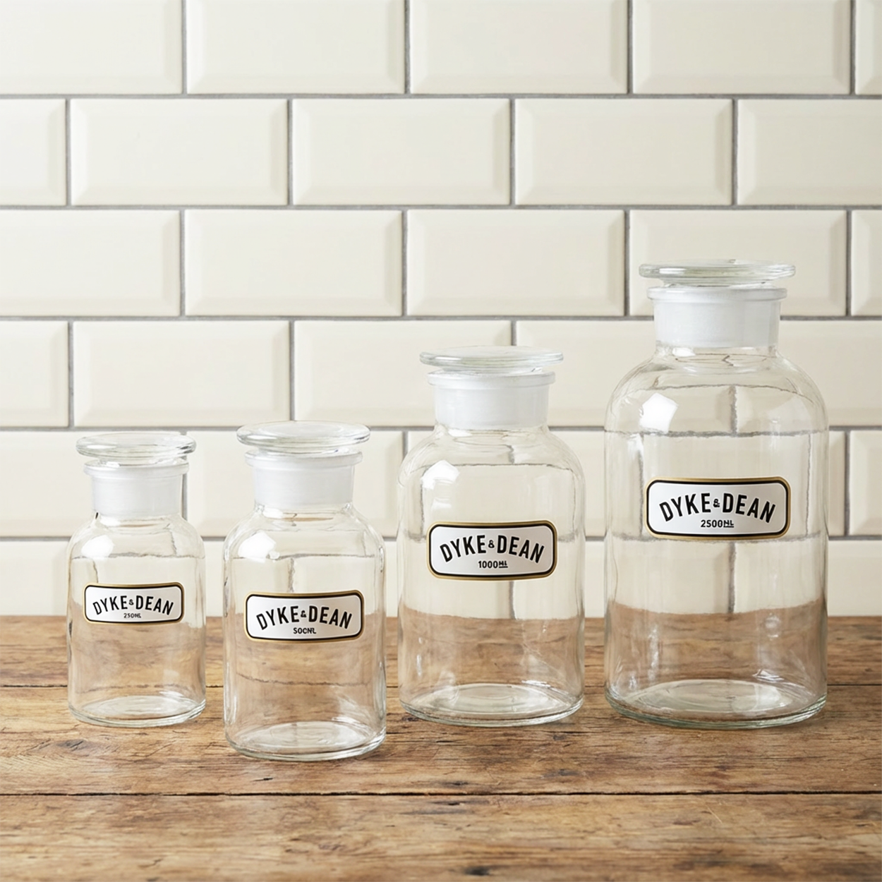 DYKE & DEAN APOTHECARY JAR CLEAR GLASS 250ML