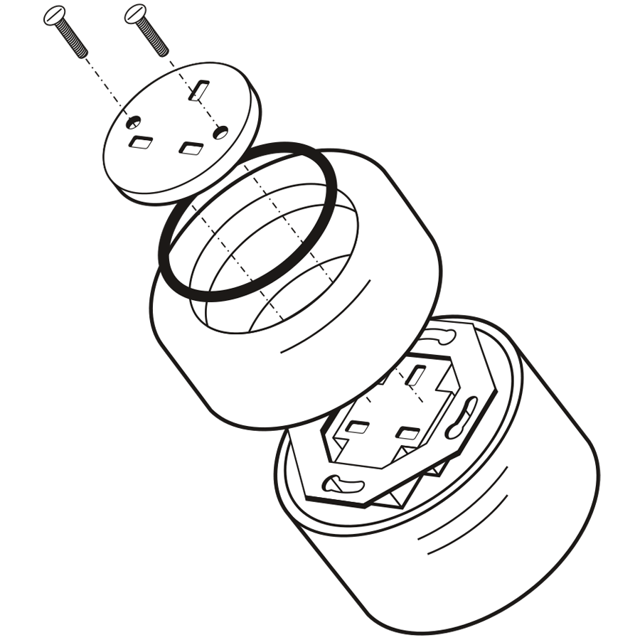 PORCELAIN ROUND SURFACE MOUNTED UK SOCKET GOLD