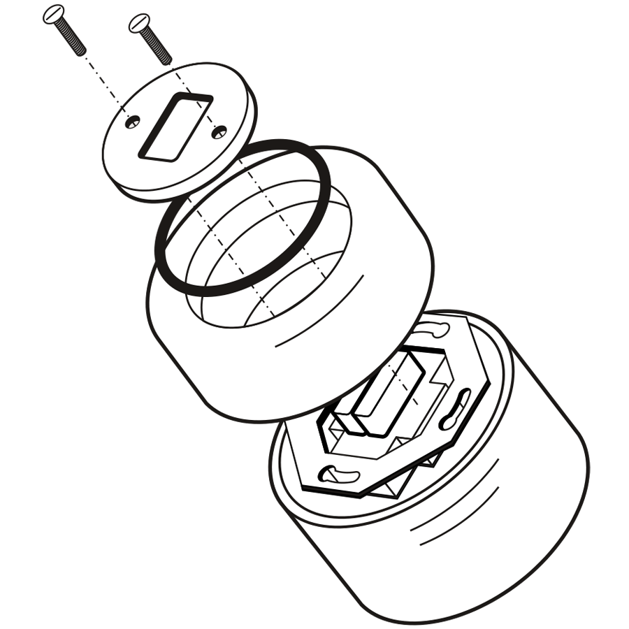 表面磁器壁照明スイッチアッシュグレーダブル